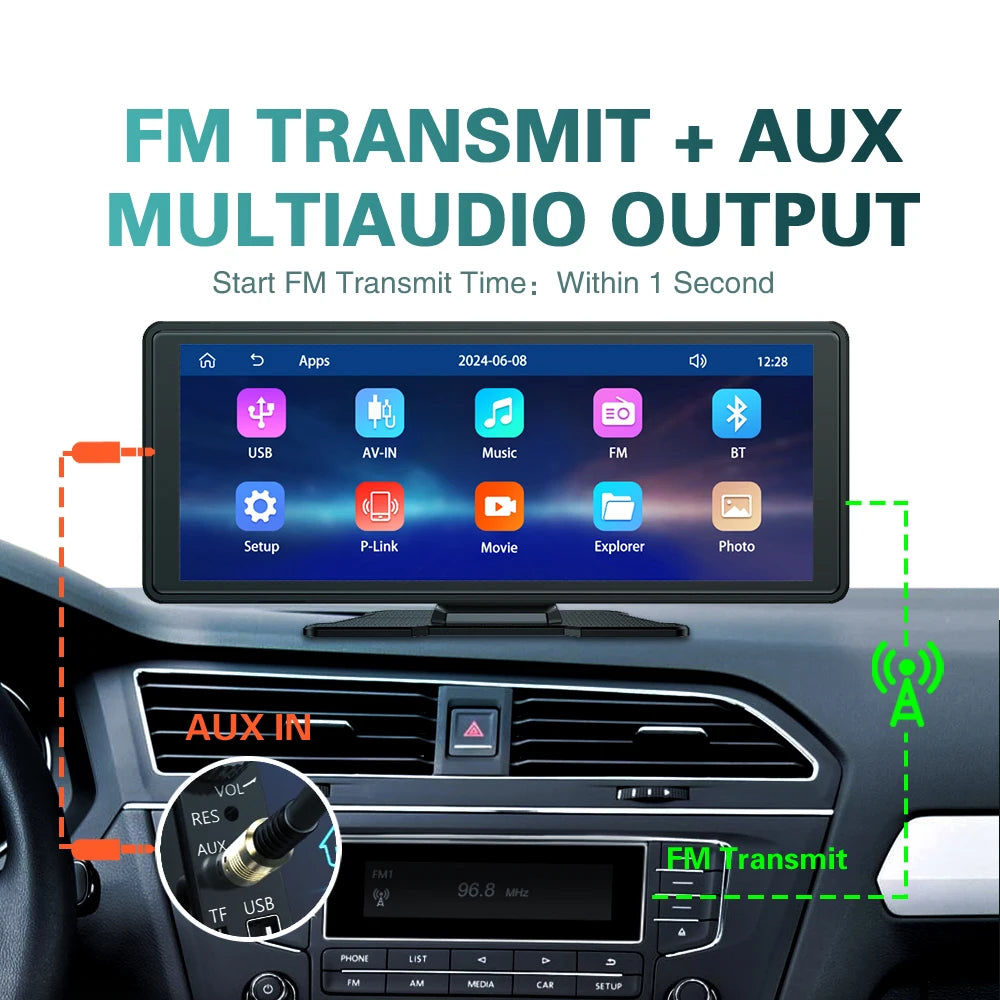 Universal Portable Carplay for Car Screen, Wireless Carplay Screen - Dude Essentials