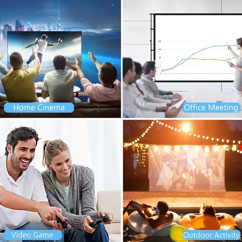 Mini projector LED portátil YG300 HDMI, USB, TF audio