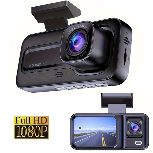 Dash Cam 1080P Car DVR Cam 2-lens Front Inside Night Vision Loop Recording Dash Recorder Wide Angle Recording - Dude Essentials