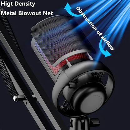 RGB gaming microphone with cardioid pickup - Dude Essentials
