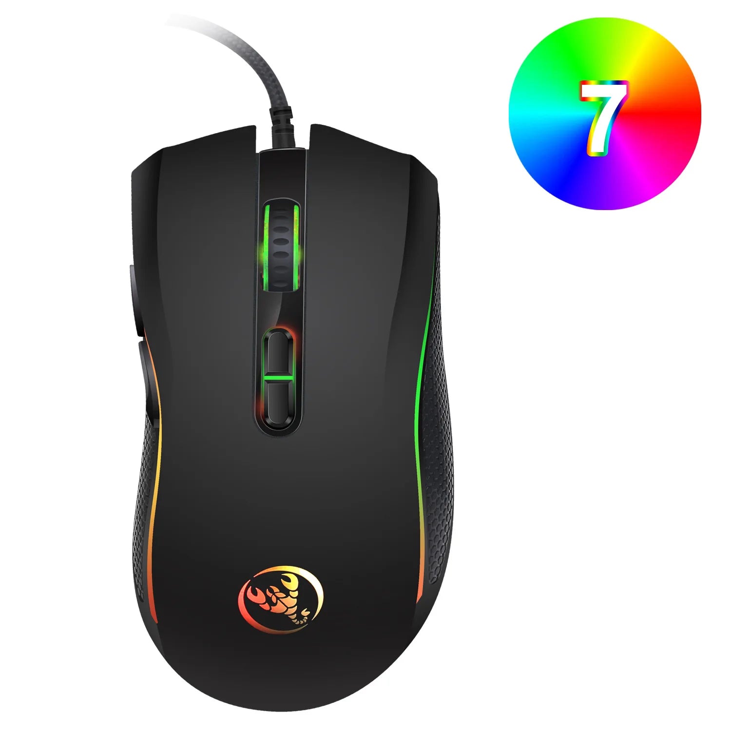 Optical Professional Gaming Mouse with 7 Bright Colors LED Backlit - Dude Essentials