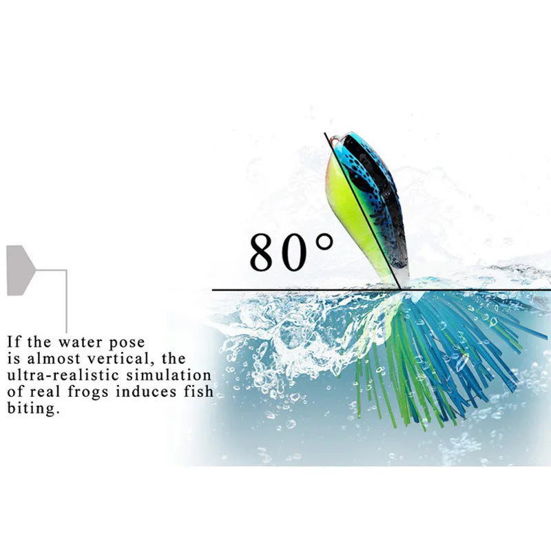Frog Lures 9g Fishing Lures Floating Weedless Lure with Double Sharp Hooks - Dude Essentials