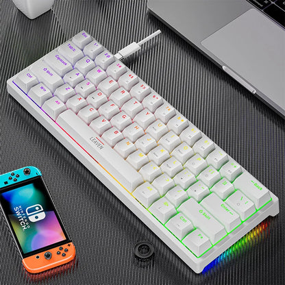 K620 Mini Gaming Mechanical Keyboard 61 Keys RGB Hotswap Type-C Wired - Dude Essentials