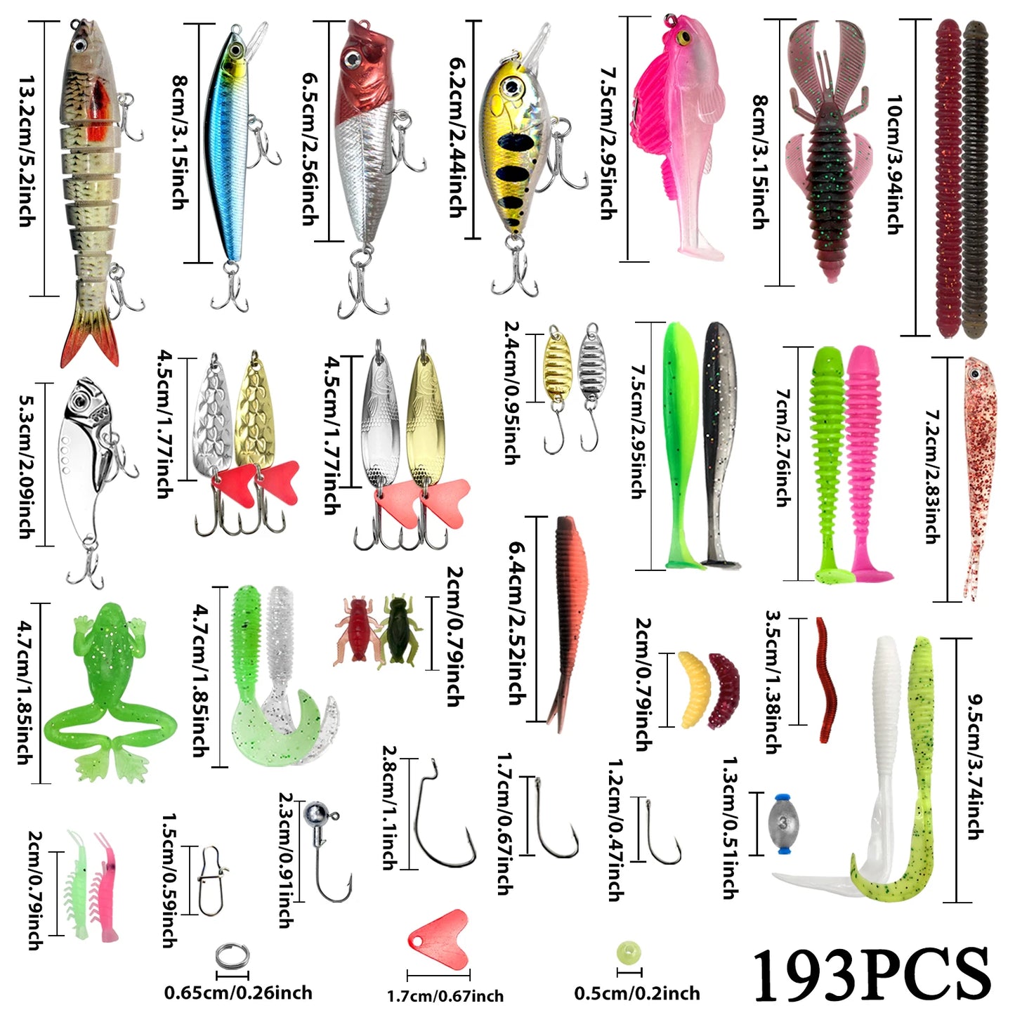 Fishing 83/133/193/239/409pcs Fishing Lure Kit For Trout/Pike/Bass - Dude Essentials