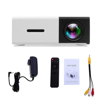 Mini projector LED portátil YG300 HDMI, USB, TF audio