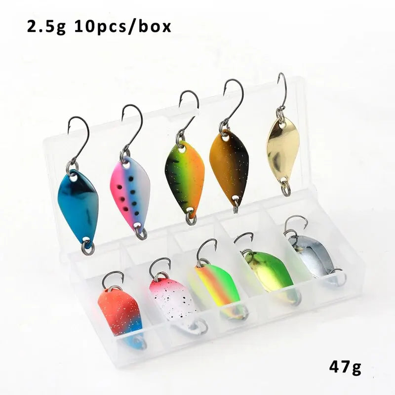 2.5g/3.5g/5g Fishing Kit Jig Spoon Lure Bait Set - Dude Essentials
