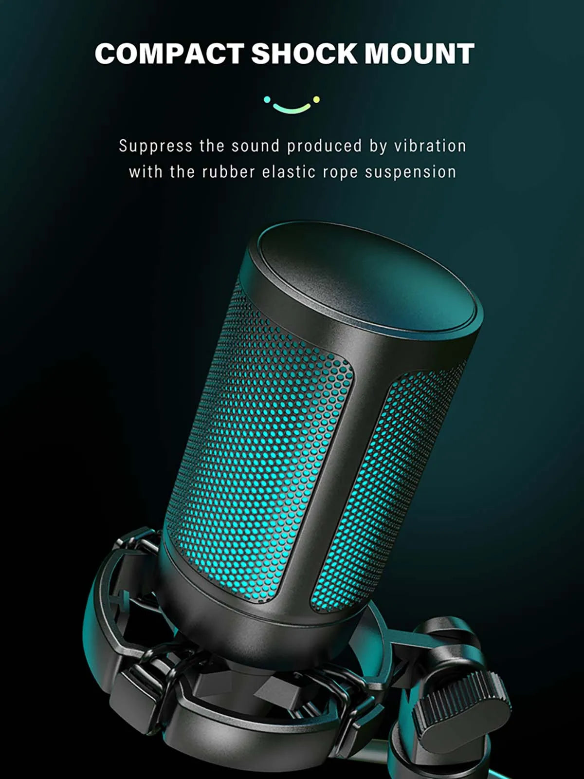 AmpliGame by FIFINE RGB USB Gaming Microphone with Light-touch Mute - Dude Essentials