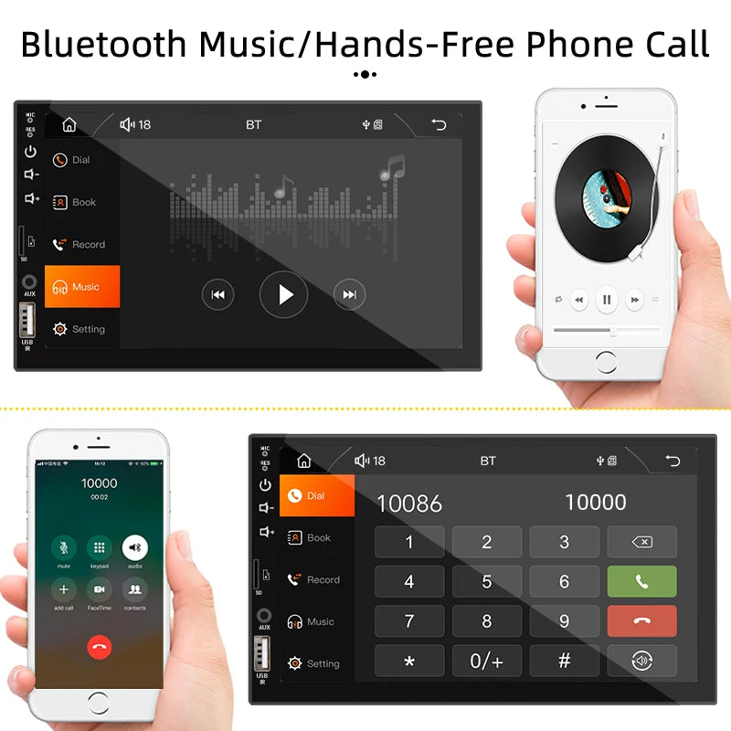 7“ Car Radio 1 Din Carplay Multimedia MP5 Player HD Touch Screen - Dude Essentials