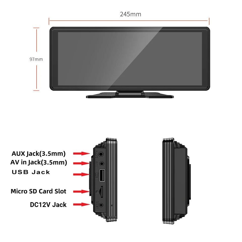 Universal Portable Carplay for Car Screen, Wireless Carplay Screen - Dude Essentials