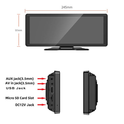 Universal Portable Carplay for Car Screen, Wireless Carplay Screen - Dude Essentials