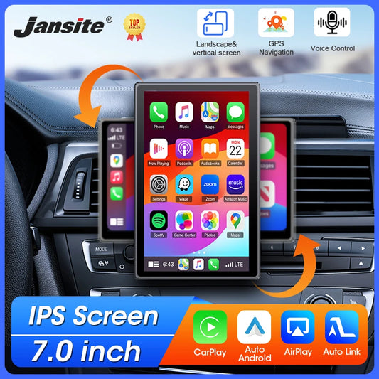 7 inch Portable Multimedia Player Carplay AI Screen IPS Touch Screen GPS Navigation Bluetooth Support - Dude Essentials