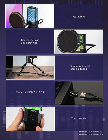 Gaming Microphone Professional Condenser Mic PC Laptop Computer - Dude Essentials