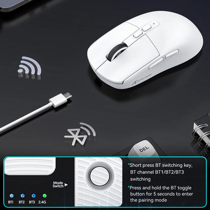 X6 Lightweight Wireless Gaming Mouse with 3 Mode Wired 2.4G - Dude Essentials