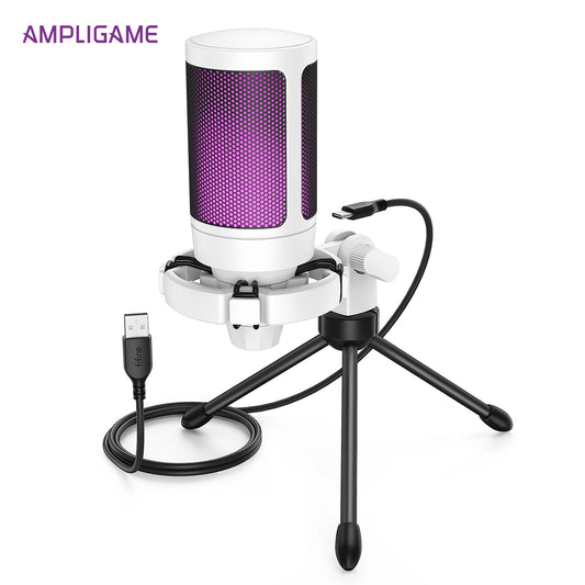 AmpliGame USB Gaming Microphone with Quick Mute - Dude Essentials