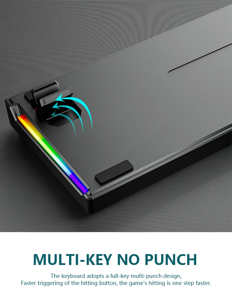 K620 Mini Gaming Mechanical Keyboard 61 Keys RGB Hotswap Type-C Wired - Dude Essentials