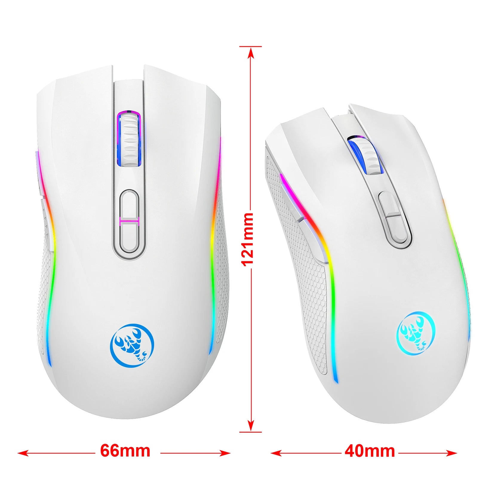 HXSJ T69 2.4G Wireless Mechanical Mouse RGB Gaming Mouse - Dude Essentials