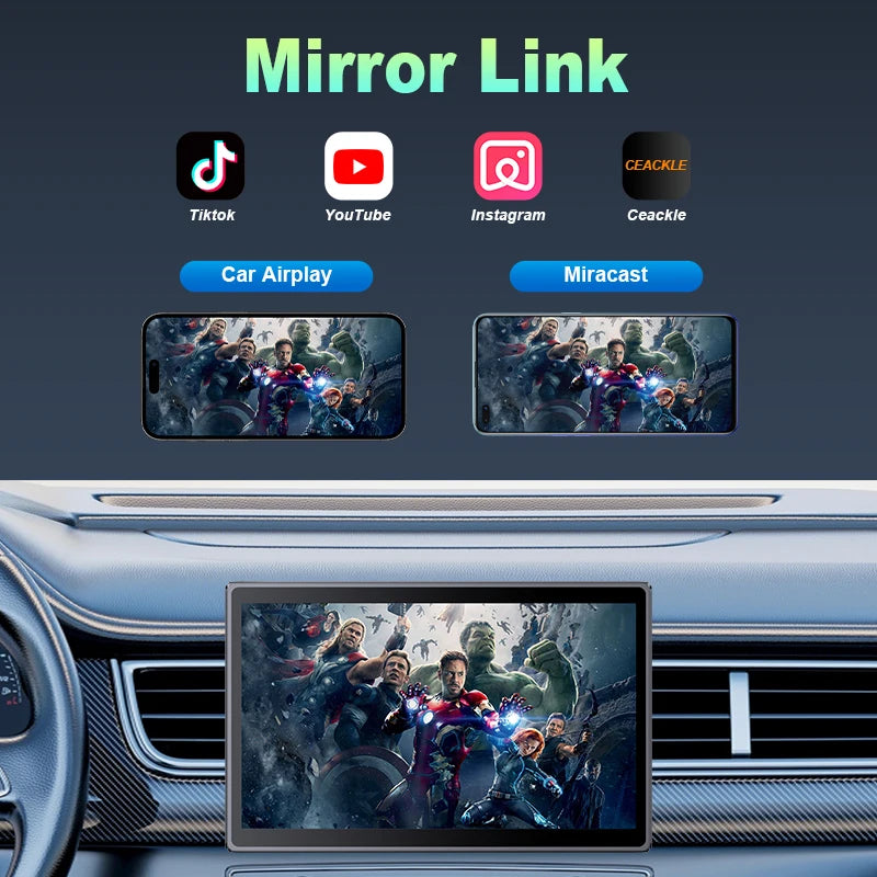 7 inch Portable Multimedia Player Carplay AI Screen IPS Touch Screen GPS Navigation Bluetooth Support - Dude Essentials
