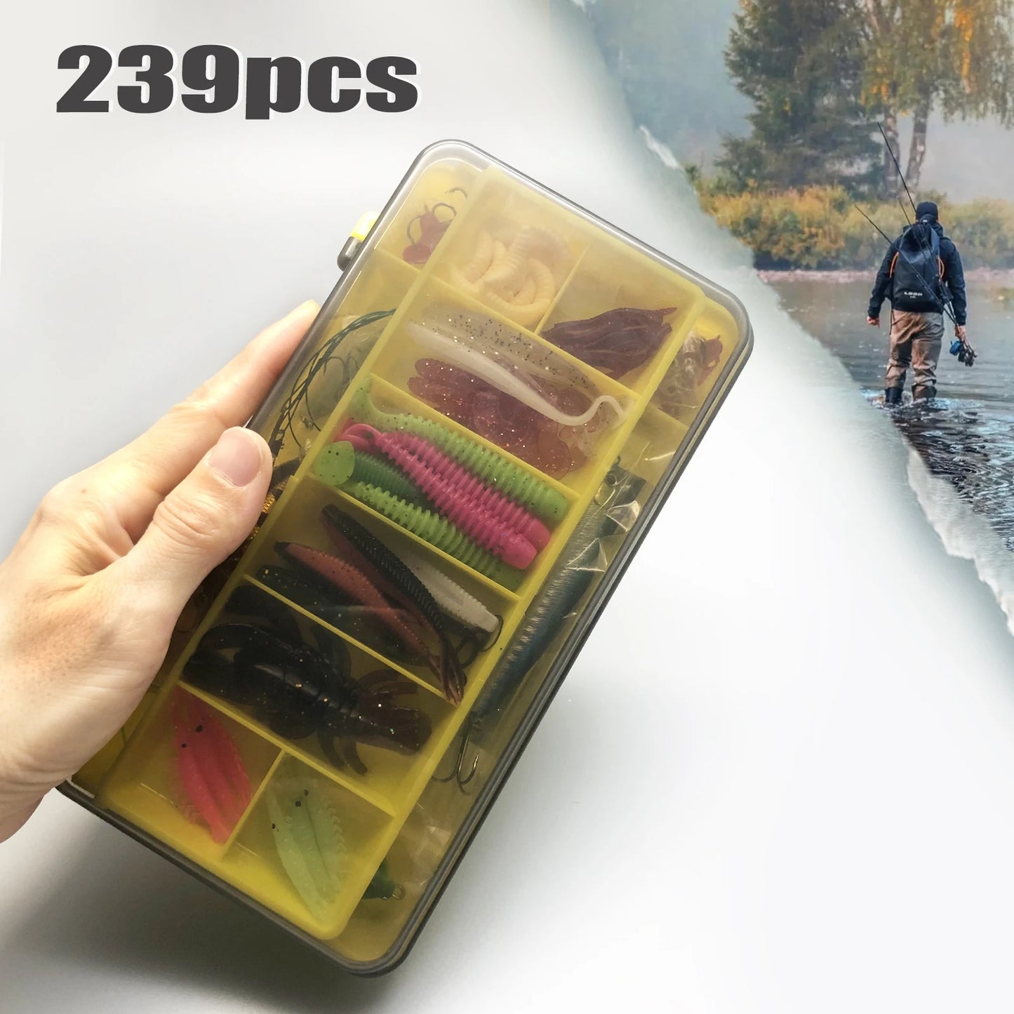 Fishing 83/133/193/239/409pcs Fishing Lure Kit For Trout/Pike/Bass - Dude Essentials