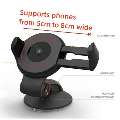 Universal Mobile Car Phone Holder for Phone In Car Holder Windshield Cell - Dude Essentials