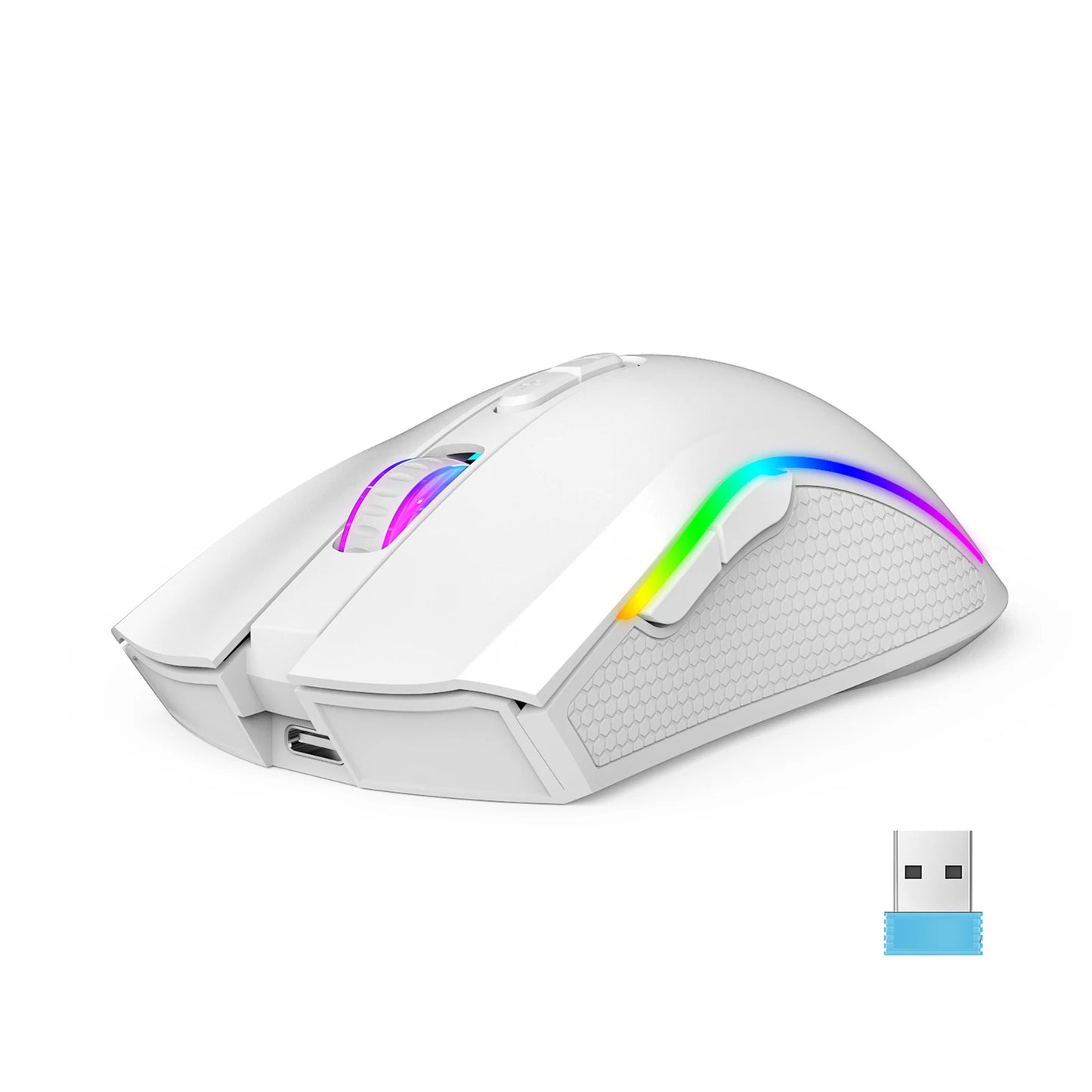 HXSJ T69 2.4G Wireless Mechanical Mouse RGB Gaming Mouse - Dude Essentials