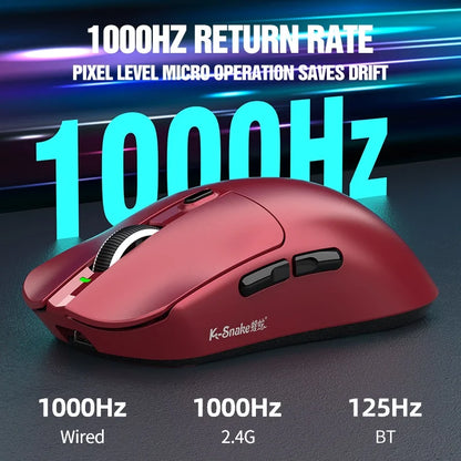 Lightweight Esports Gaming Mouse With Three-mode Wireless Bluetooth Charging - Dude Essentials