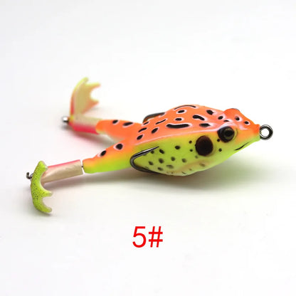 Topwater Frog Lure Bass Trout Fishing Lure/Realistic Prop Frog Soft Swimbait Floating Bait - Dude Essentials