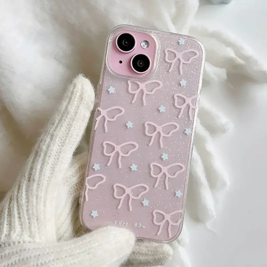 Cute Pink Bow Clear Phone Case - Dude Essentials