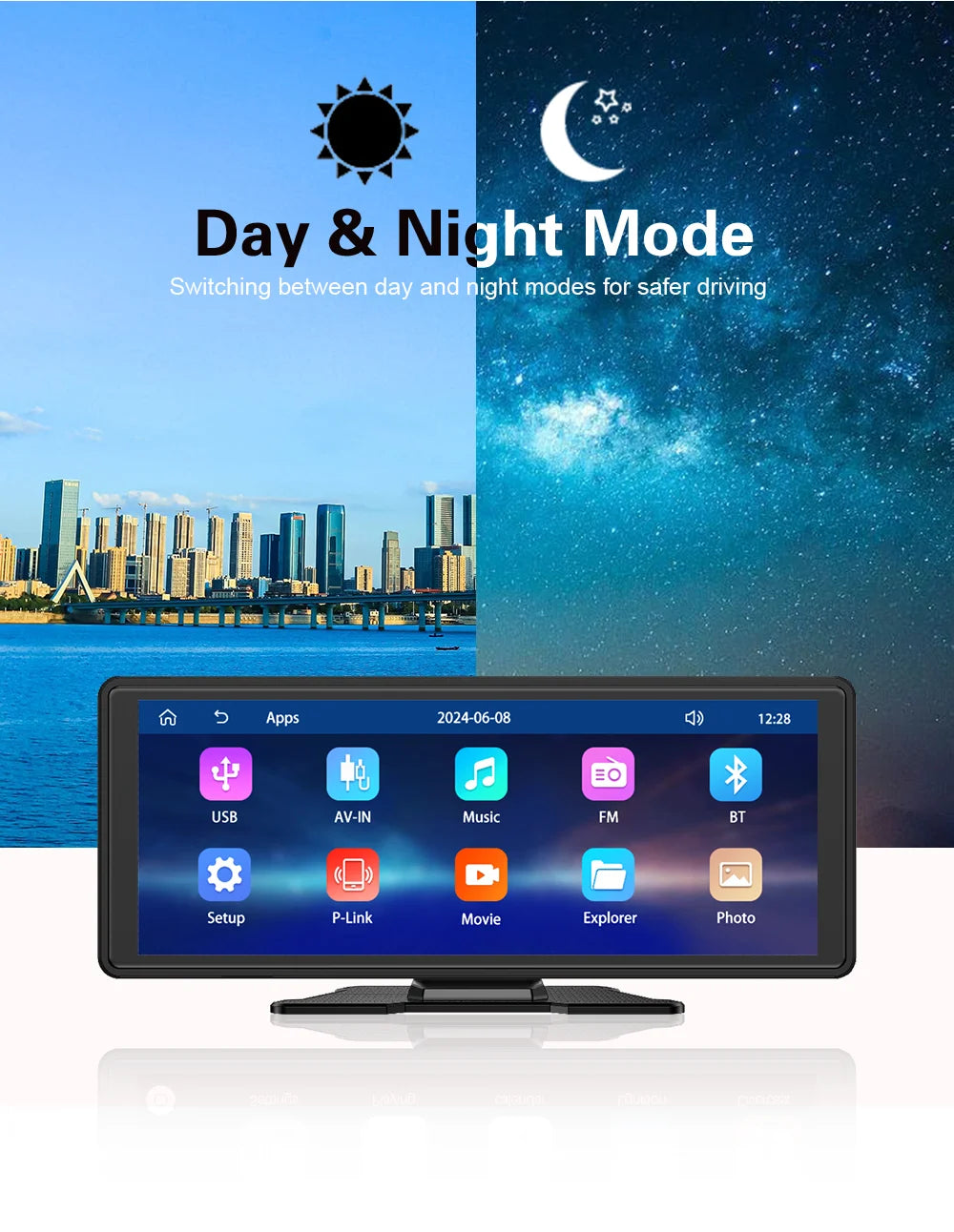Universal Portable Carplay for Car Screen, Wireless Carplay Screen - Dude Essentials