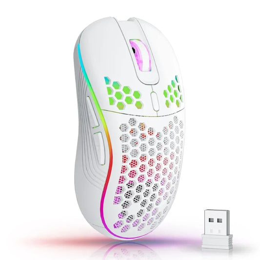 2.4G Wireless Gaming Mouse RGB Lighting Charging Mouse - Dude Essentials