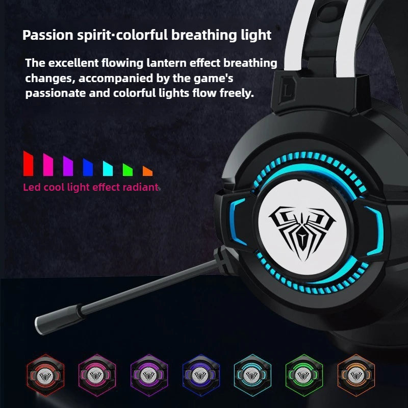AULA gamer USB Headset 7.1 Channel Wired Headphone