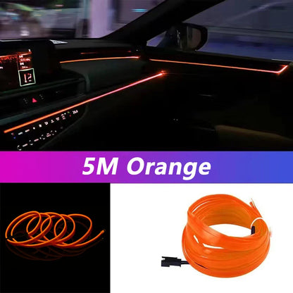 5M Car Interior Led Strip Light Neon EL Wiring Decorative Lamp - Dude Essentials