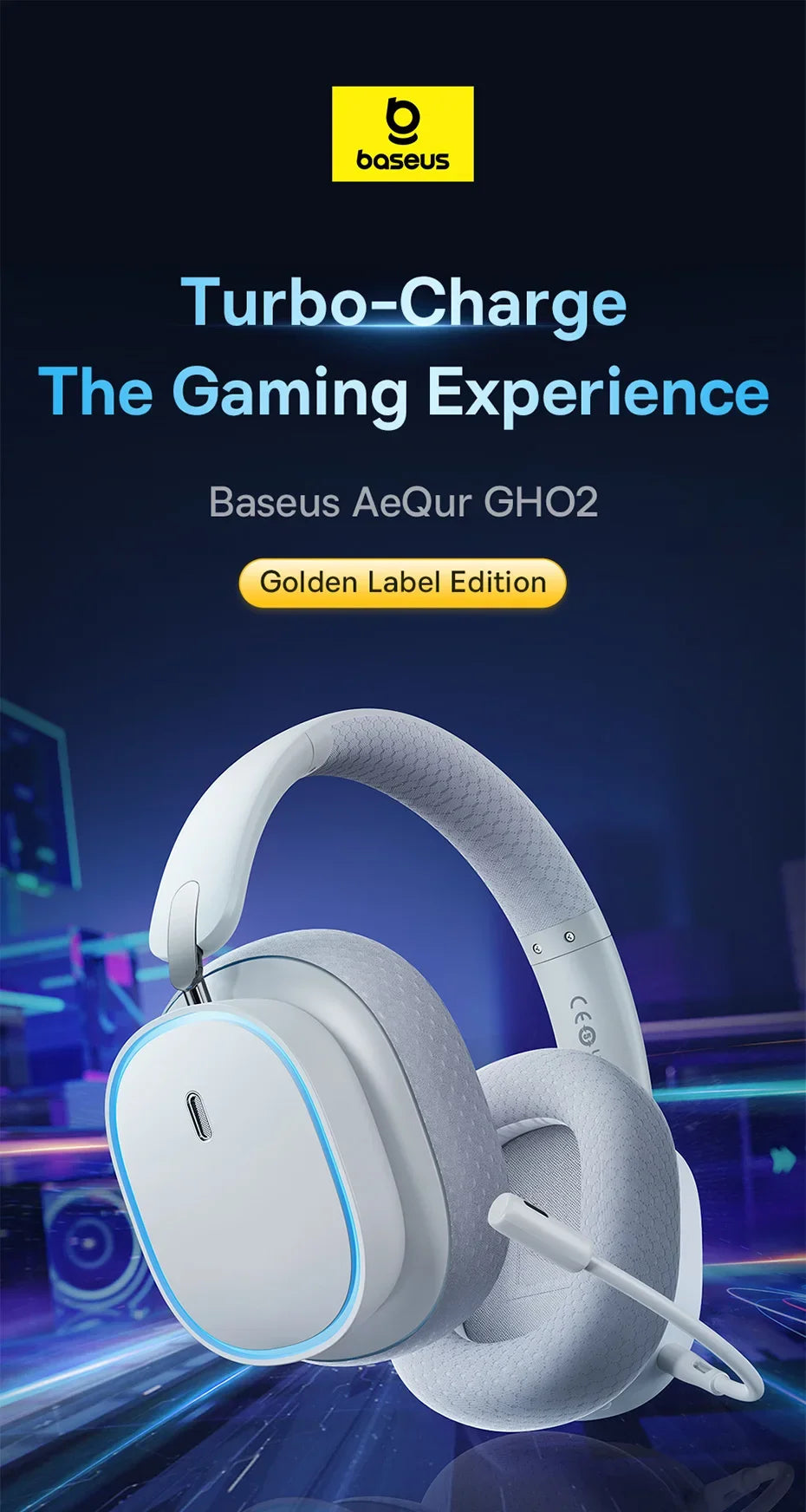 GH02 Wireless Gaming Headsets with Mic Headphones Bluetooth 5.3