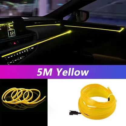 5M Car Interior Led Strip Light Neon EL Wiring Decorative Lamp - Dude Essentials