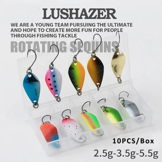 2.5g/3.5g/5g Fishing Kit Jig Spoon Lure Bait Set - Dude Essentials