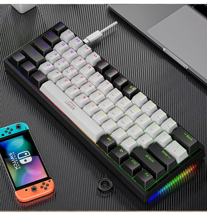 K620 Mini Gaming Mechanical Keyboard 61 Keys RGB Hotswap Type-C Wired - Dude Essentials