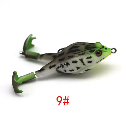 Topwater Frog Lure Bass Trout Fishing Lure/Realistic Prop Frog Soft Swimbait Floating Bait - Dude Essentials