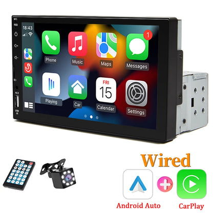 7“ Car Radio 1 Din Carplay Multimedia MP5 Player HD Touch Screen - Dude Essentials