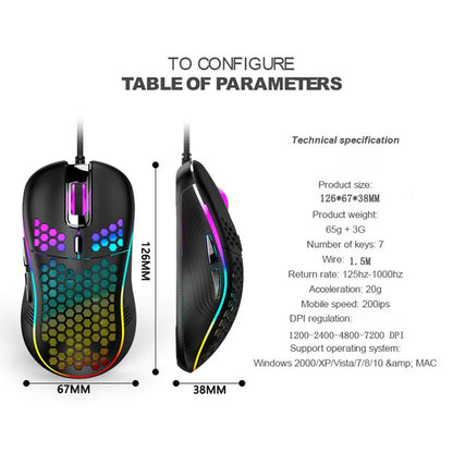 Xiaomi 2.4G Wireless Gaming Mouse Portable Wired Mouse RGB Lighting - Dude Essentials