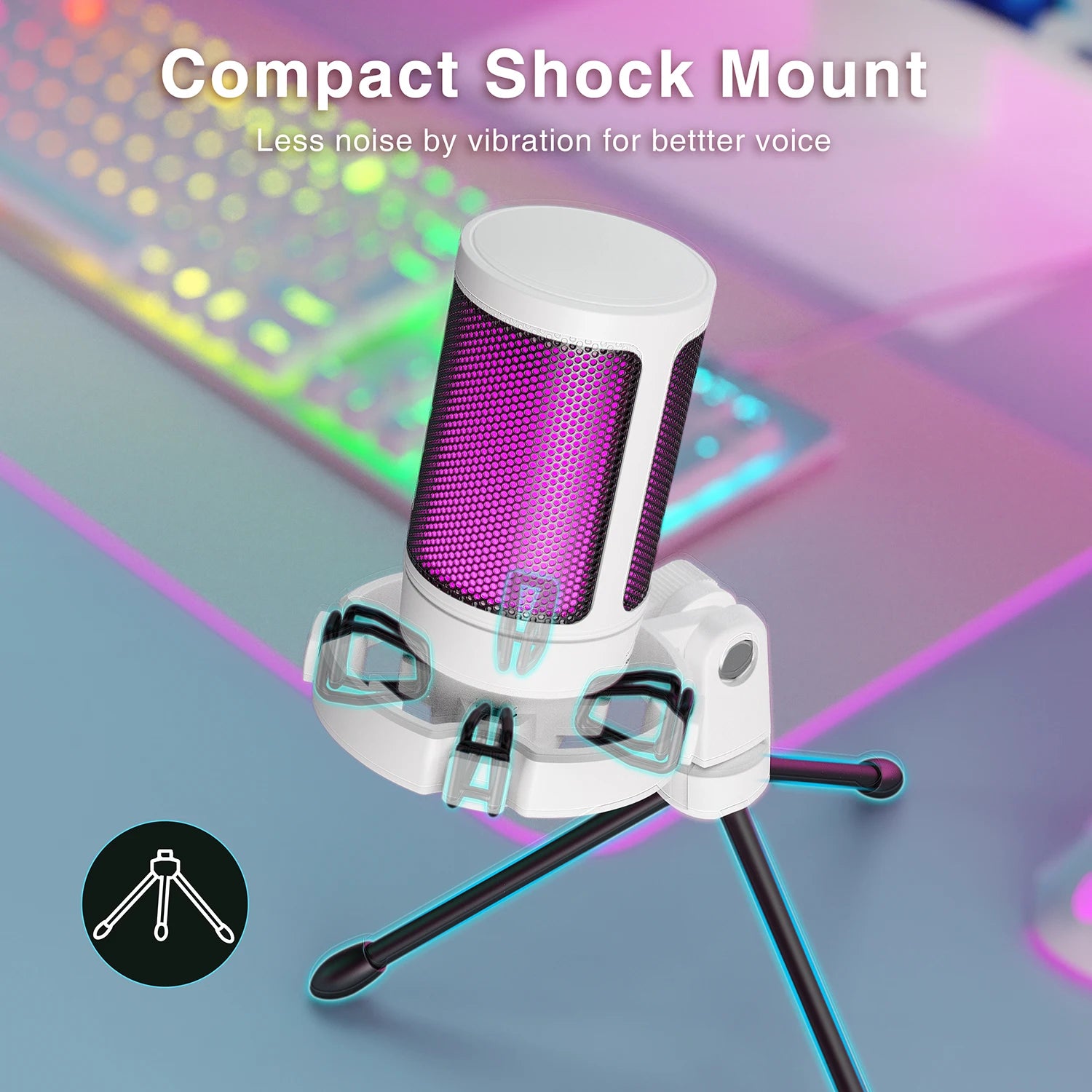 AmpliGame USB Gaming Microphone with Quick Mute - Dude Essentials