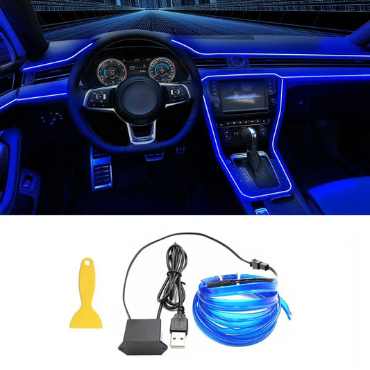 5M Car Interior Led Strip Light Neon EL Wiring Decorative Lamp - Dude Essentials