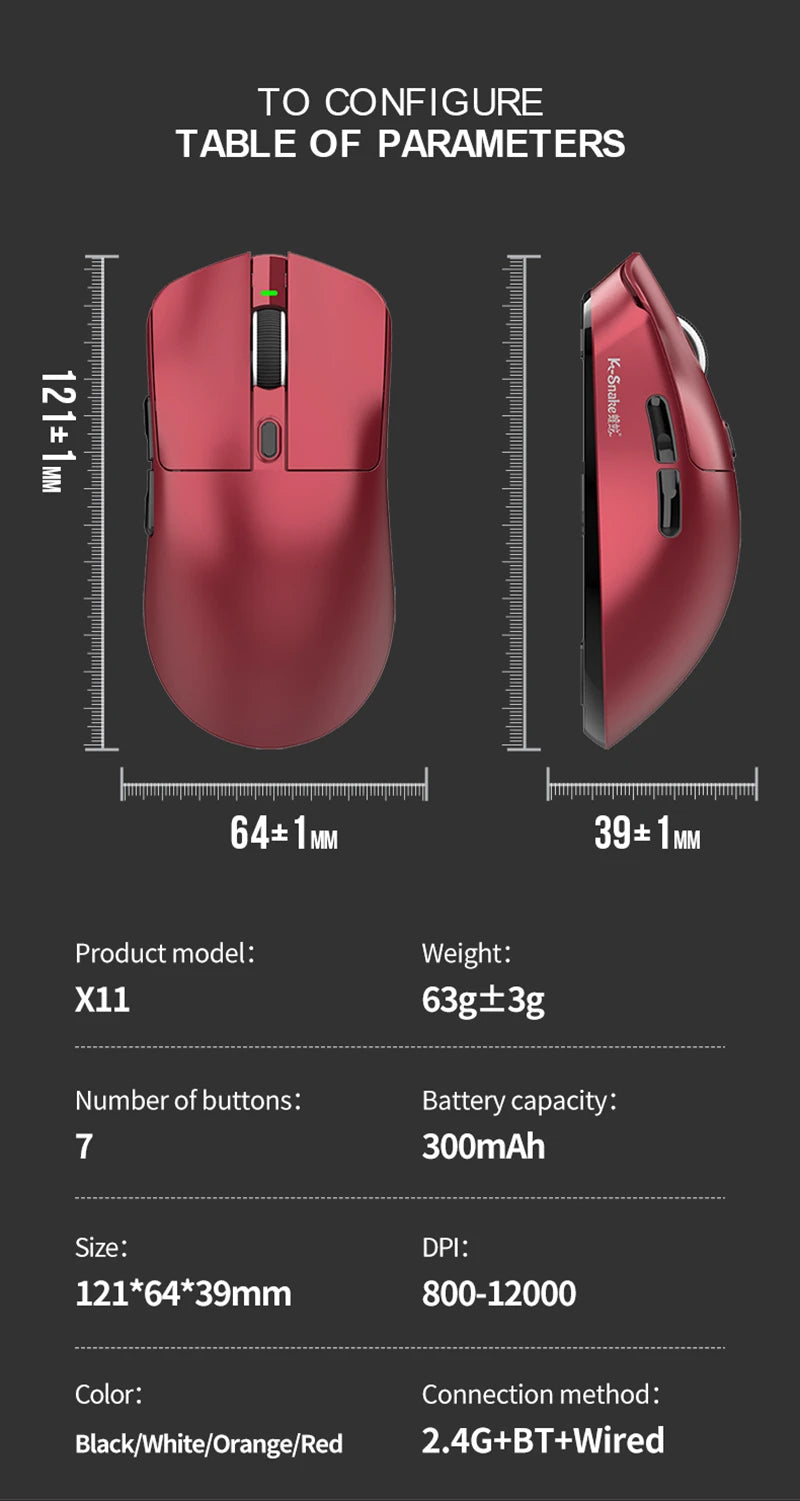Lightweight Esports Gaming Mouse With Three-mode Wireless Bluetooth Charging - Dude Essentials