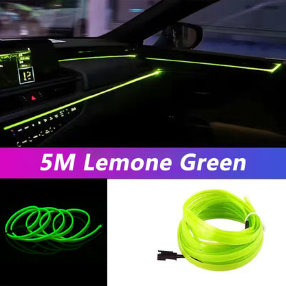 5M Car Interior Led Strip Light Neon EL Wiring Decorative Lamp - Dude Essentials