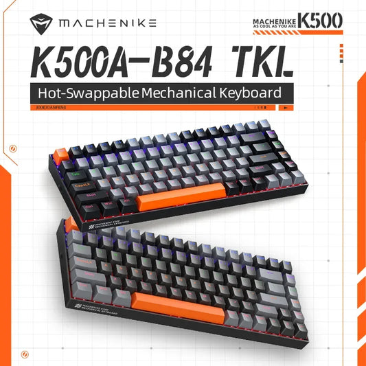 Machenike K500A-B84 75% TKL Hot-Swappable Wired Gaming Keyboard - Dude Essentials