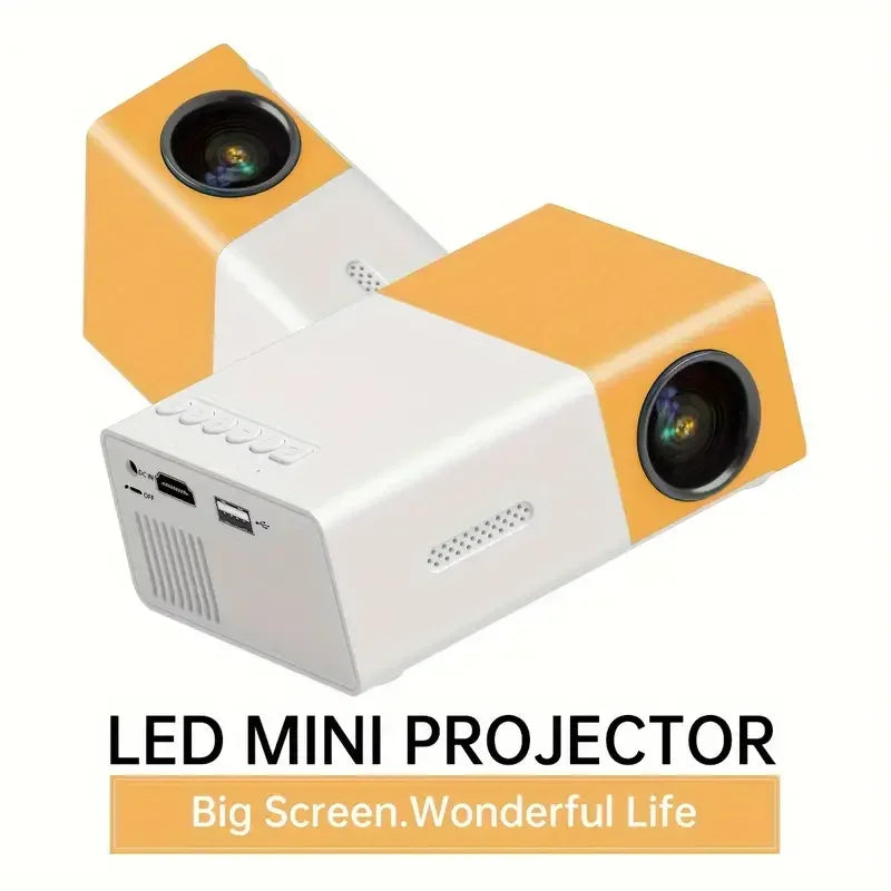 Mini projector LED portátil YG300 HDMI, USB, TF audio
