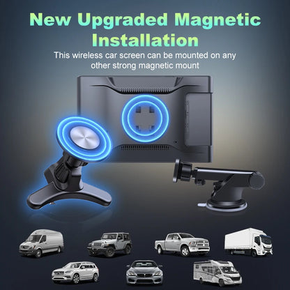7 inch Portable Multimedia Player Carplay AI Screen IPS Touch Screen GPS Navigation Bluetooth Support - Dude Essentials