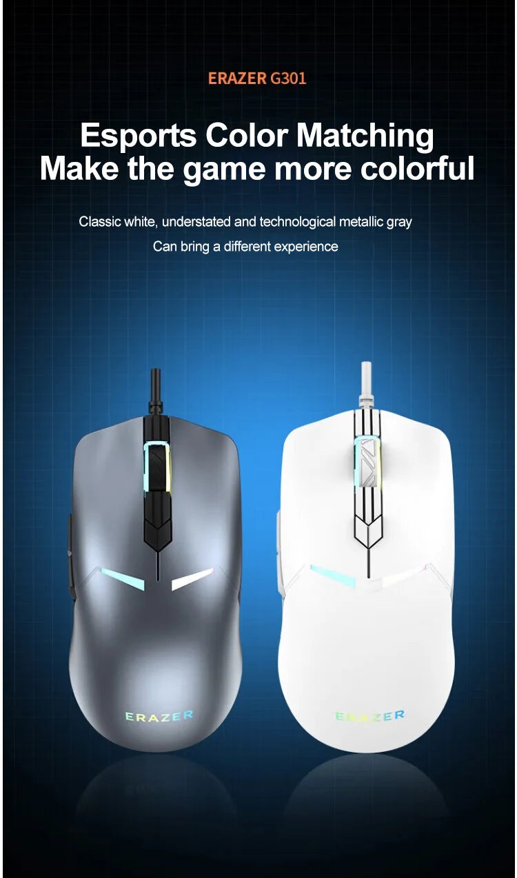Erazer G301 The wired gaming mouse features an ergonomic design and adjustable DPI. - Dude Essentials