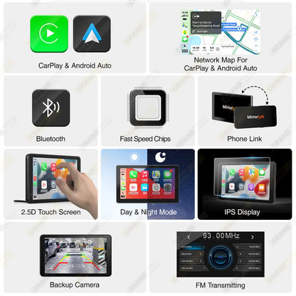 9 inch Car Radio Multimedia Video Player CarPlay Android Auto IPS Touch Screen AUX Input - Dude Essentials