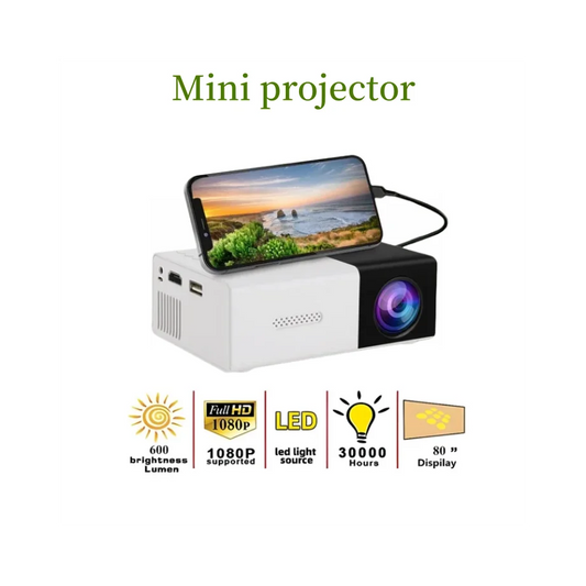 Mini projector LED portátil YG300 HDMI, USB, TF audio