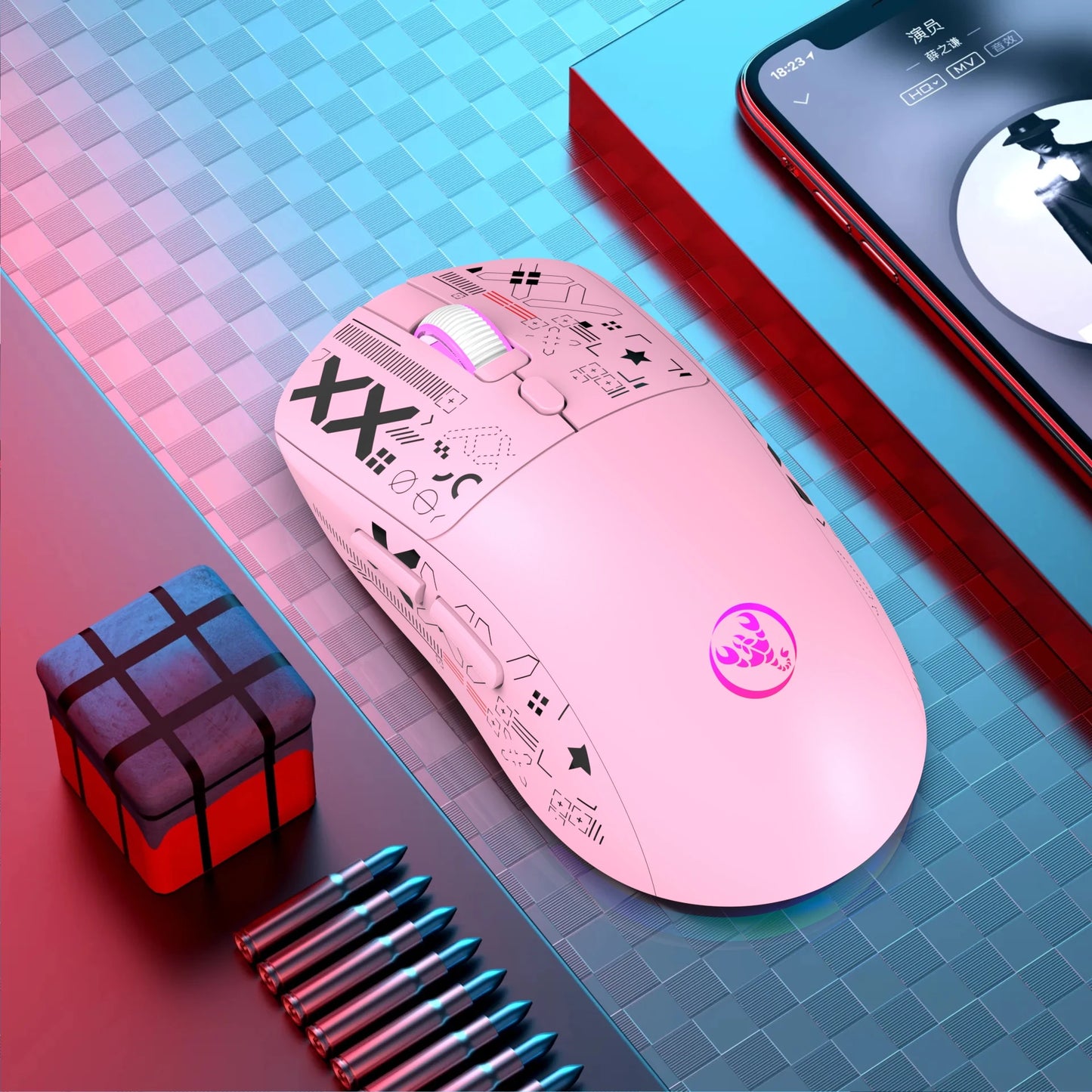 3-Mode Wireless Gaming Mouse RGB Macro Ergonomic - Dude Essentials