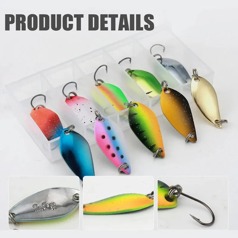 2.5g/3.5g/5g Fishing Kit Jig Spoon Lure Bait Set - Dude Essentials
